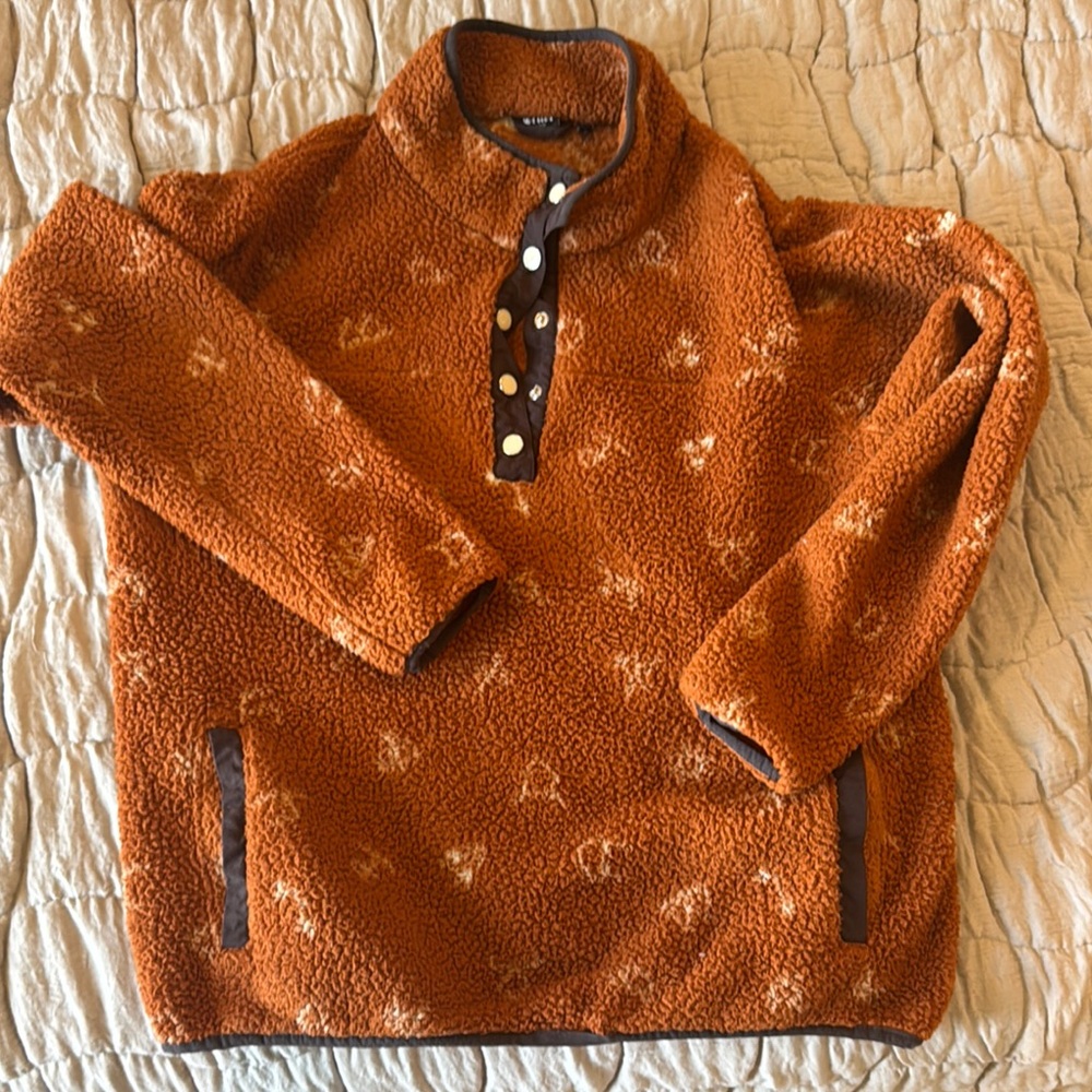 Cruel women’s Cozy Orange Fleece Pullover